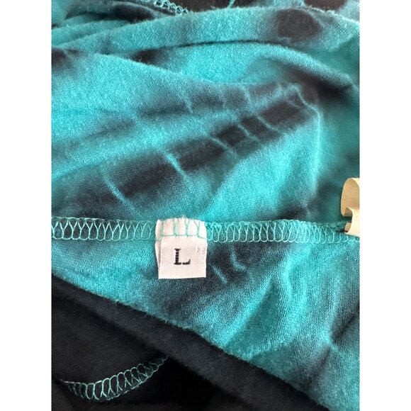 Vocal Tie-Dye Sleeveless Dress Fleur-de-lis rhinestone embellished size large y2 - Picture 4 of 4